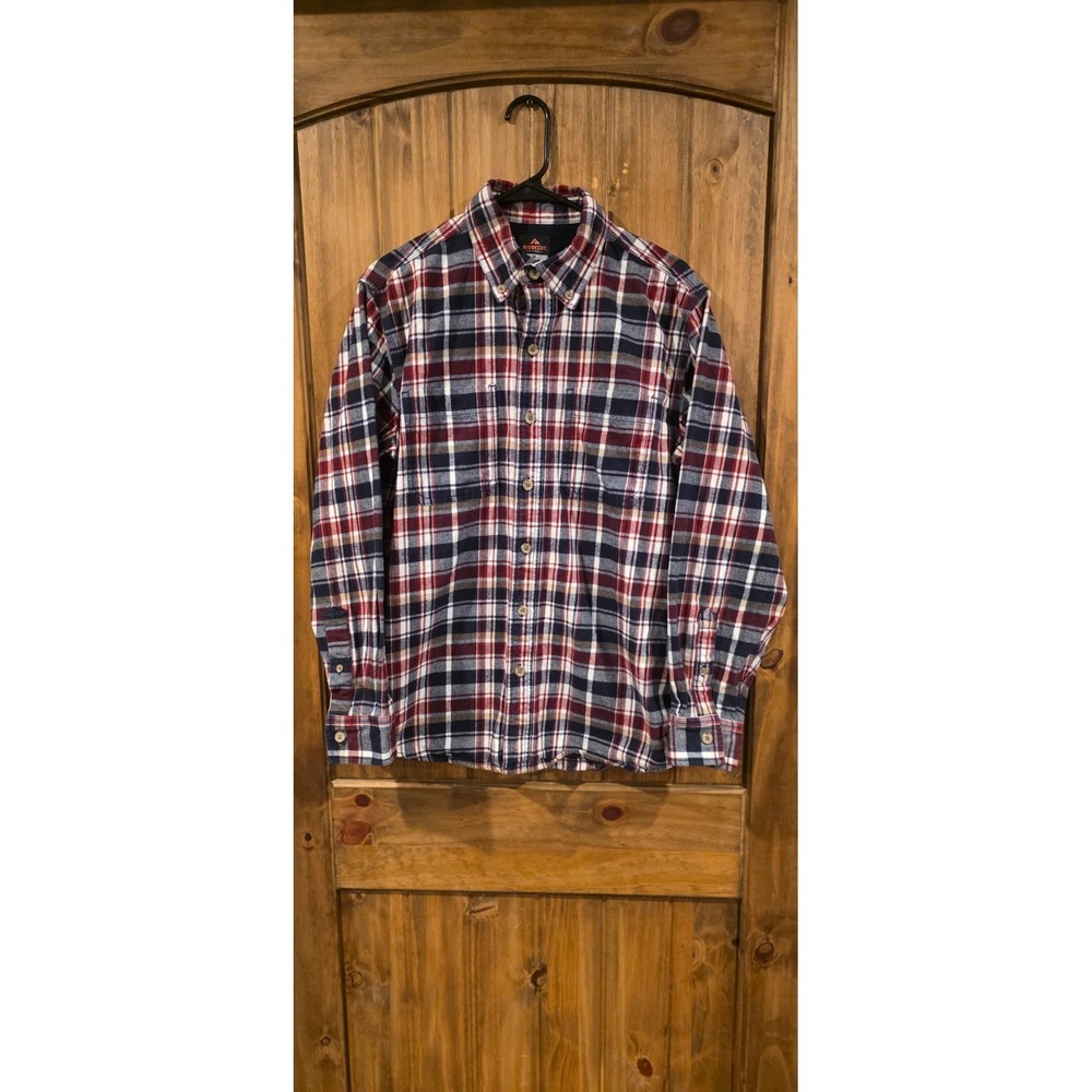 Ridgecut Toughwear Button-Up Shirt Mens M Multicolor Plaid Flannel‎ Long Sleeve